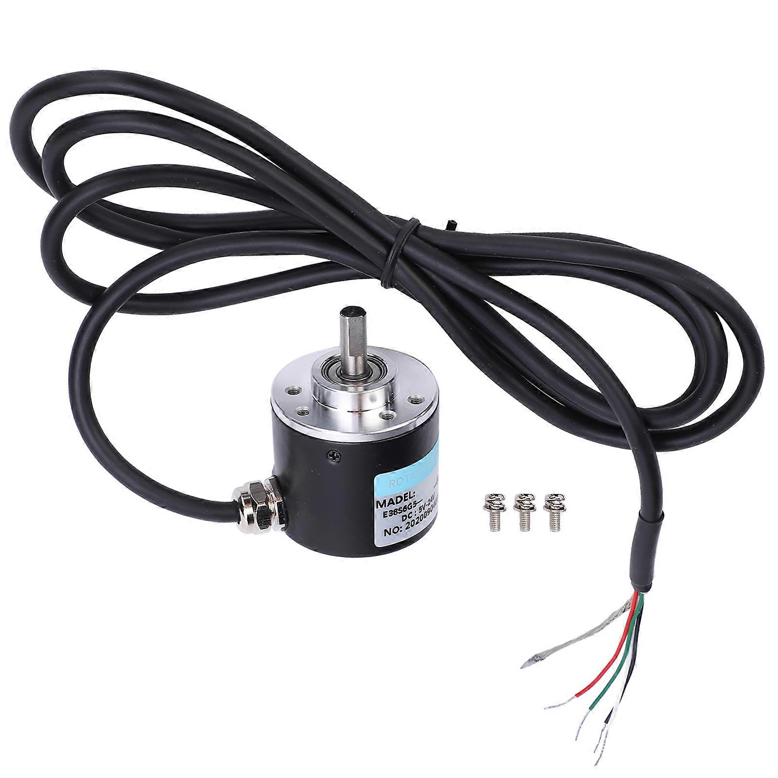Encoder 5‑24V DC AB 2 Phase Incremental Rotary Solid Shaft Encoder for Office Automation Engineering
