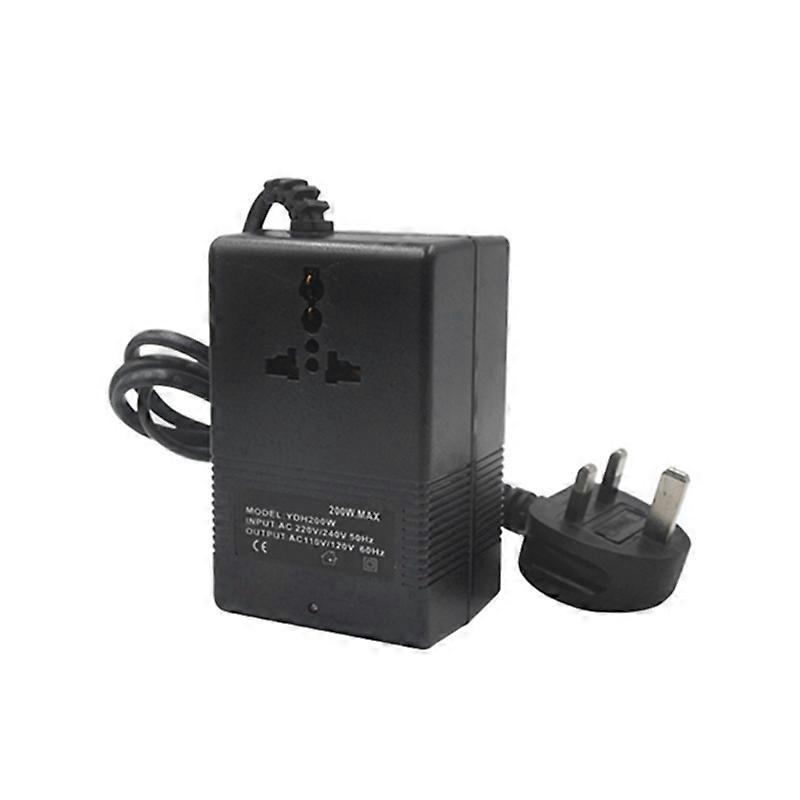 200W Voltage Converter 220V to 110V Transformer UK Plug