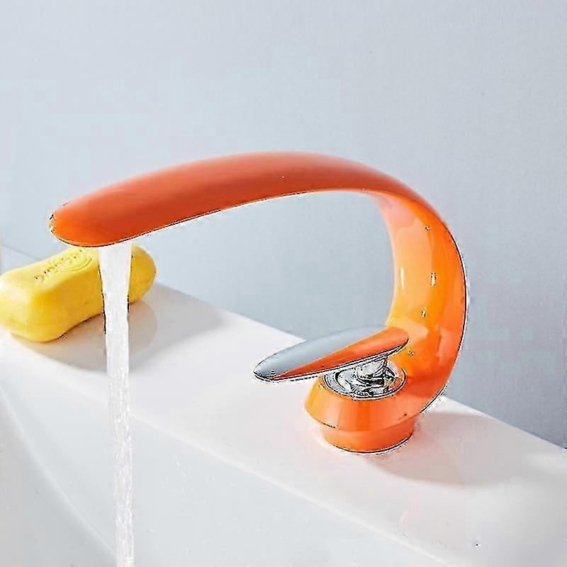 Basin Faucets Bathroom Brass Sink Mixer Tap Single Handle Single Hole Vanity Crane Washbasin Art Sink Faucet
