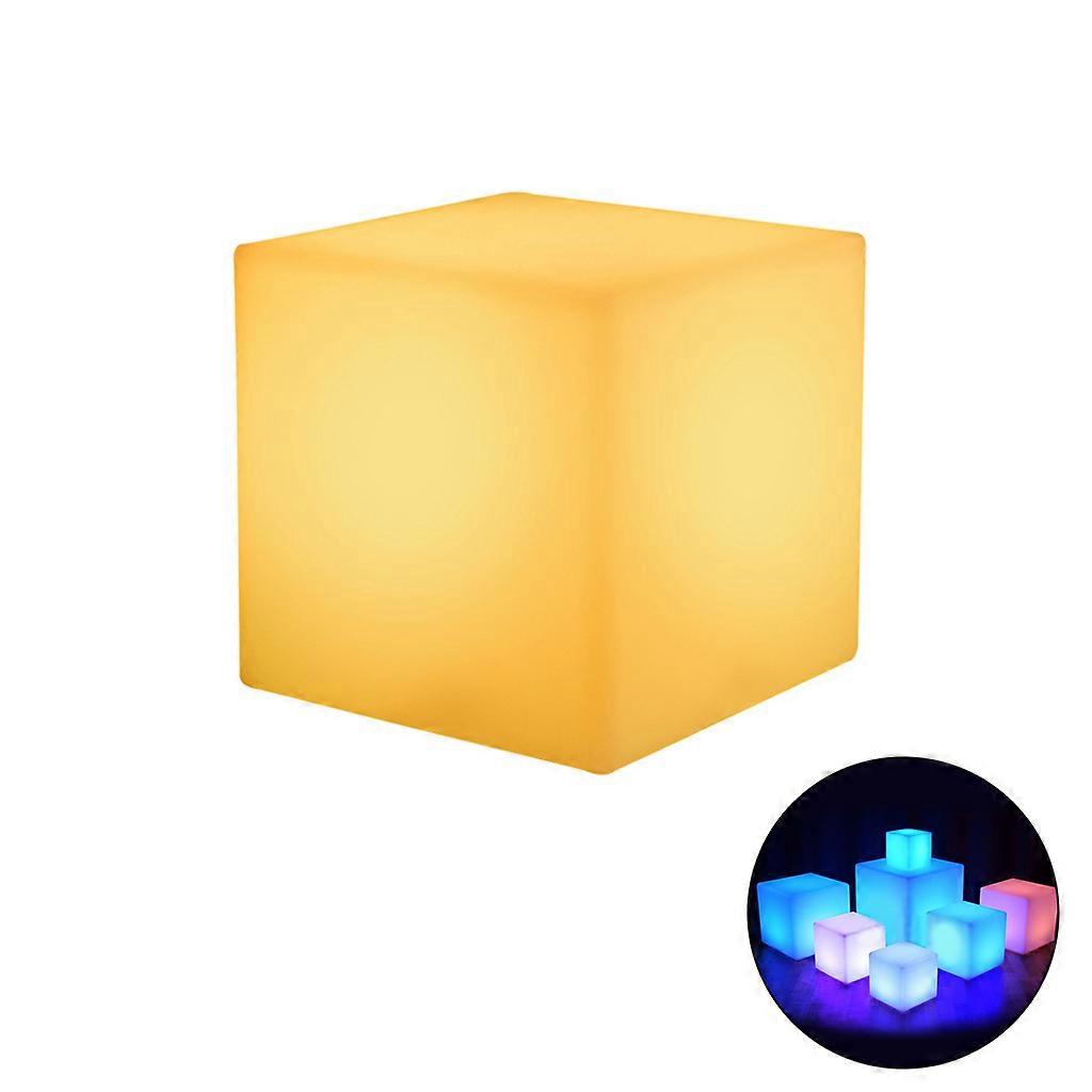 Glowing Cube Square Stool LED Light Cube for Seat Chair Waterproof Rechargeable Lighting Sitting Stool Multipurpose Lighting Equipment for Bar Home