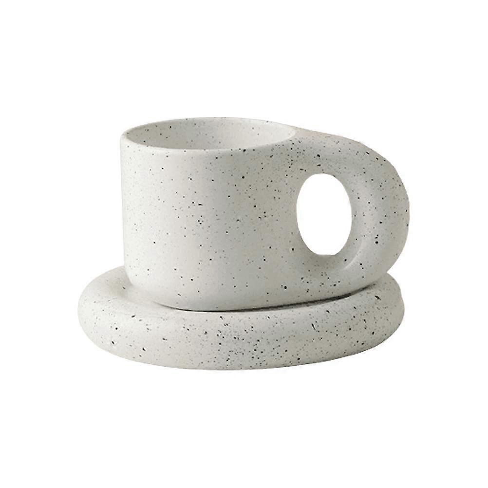 2 Pack Coffee Cup With Broken Ink Design Microwave Safe 300ml Modern Style For Home Use