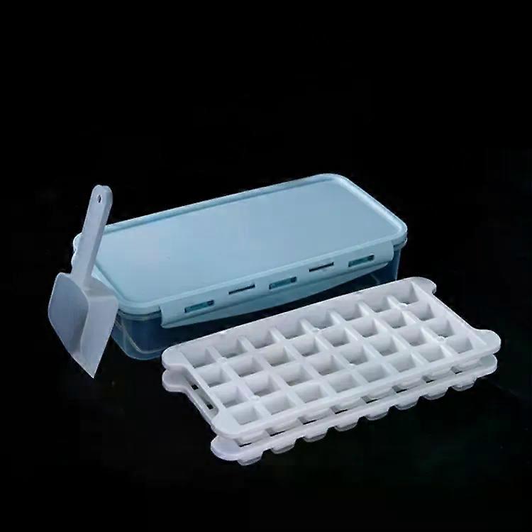 Silicone Ice Cube Tray-64 Grid with Lid,Quick Freezer,Random Color