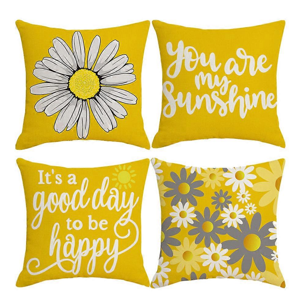 Daisy Pillow Case, Machine Washable, Decorative Pillow Covers