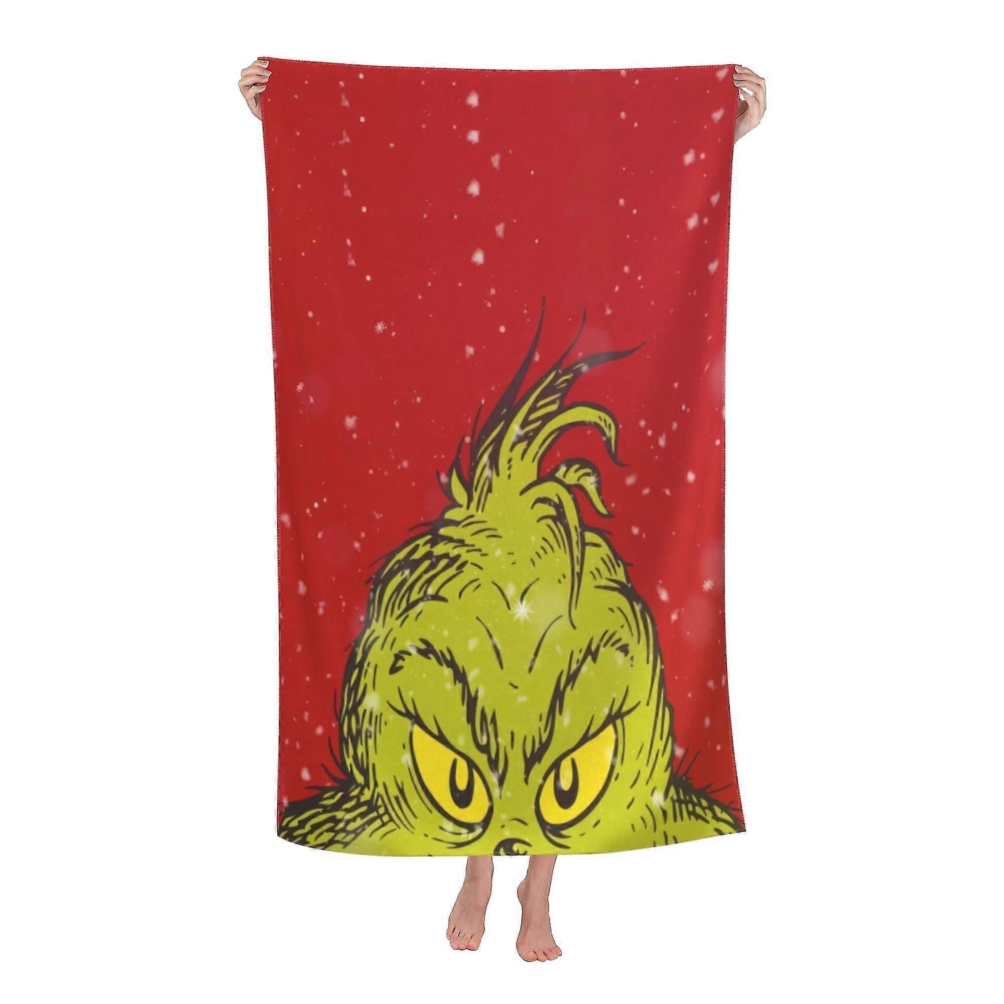 The Grinch Beach Towel, Large Microfiber Bath Towel #Ir95