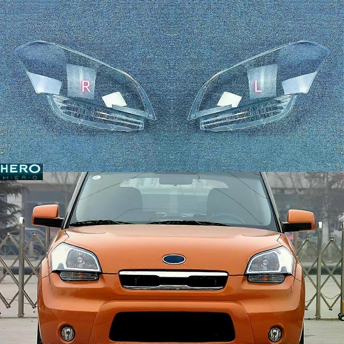 High qualityFor Kia Soul 2010 2011 2012 2013 Headlamp Cover Headlight Transparent Lens Lamp Shell Plexiglass Replace Original Lampshade
