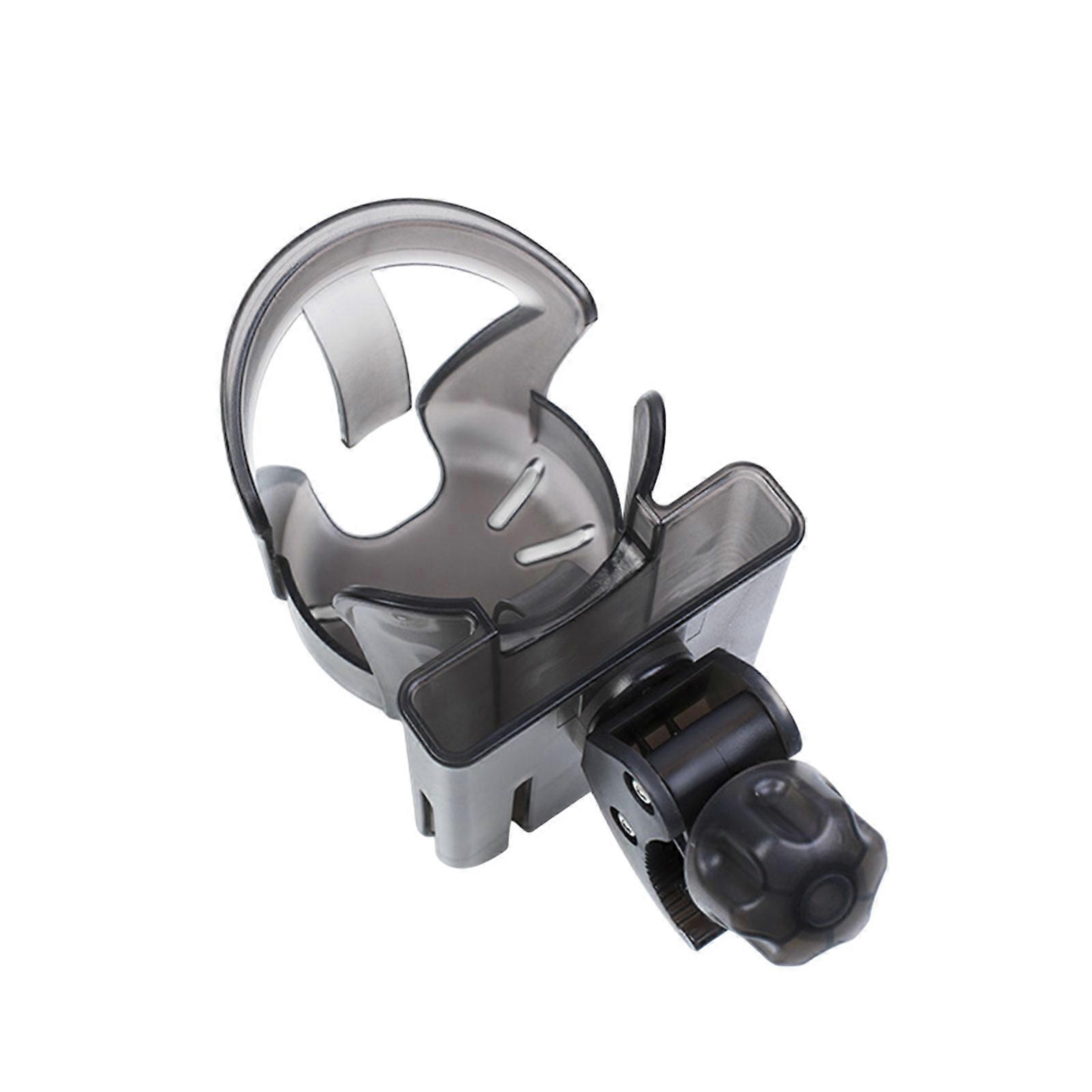 Cup Stand & Phone Mount Combo Lightweight Drink Holder with Smartphone Mount Simple Installation for Baby Stroller Transparent gray