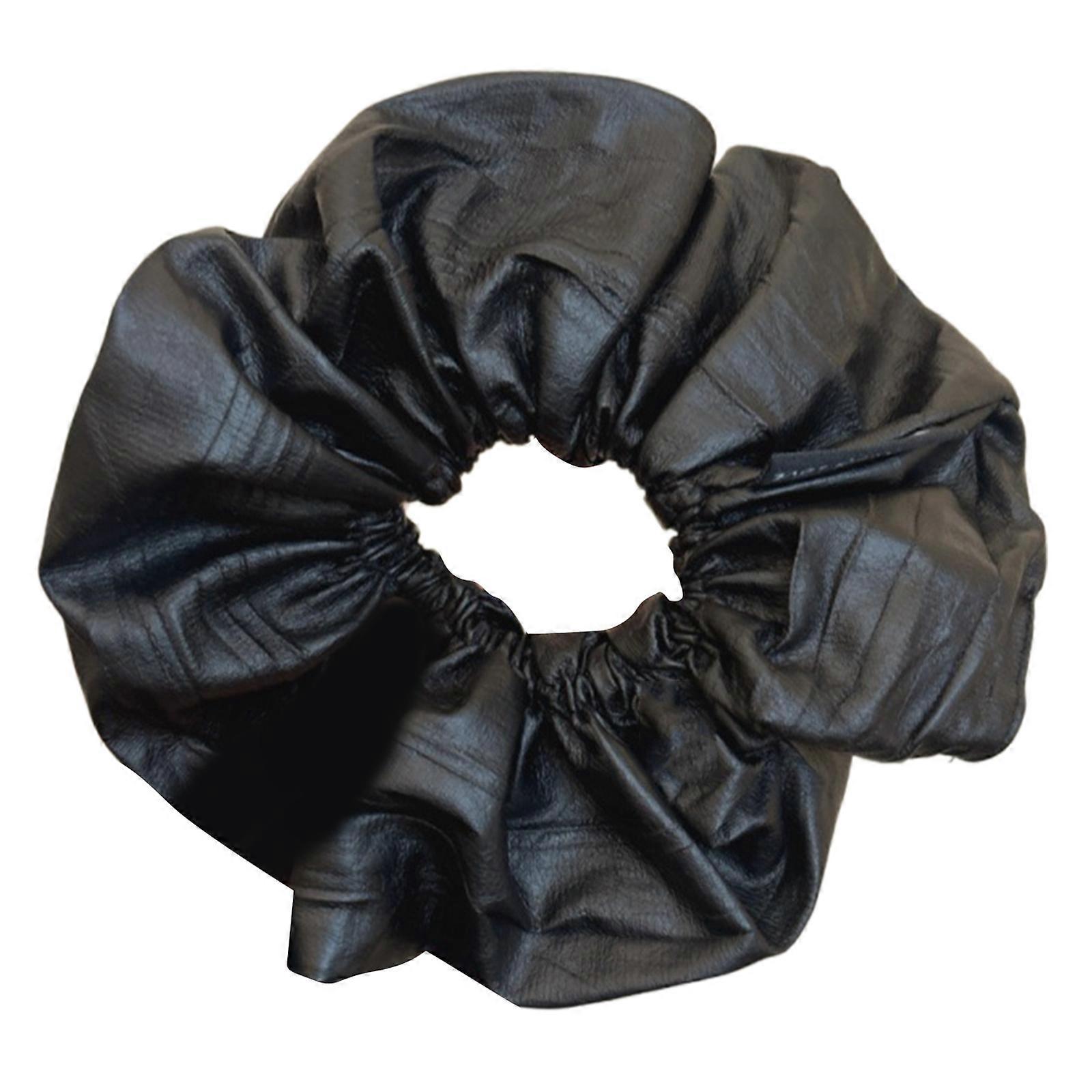 Fashionable Hair Scrunchies Fabric Comfortable Strong Elastic for Commuting and Social Event Daily Wear black large