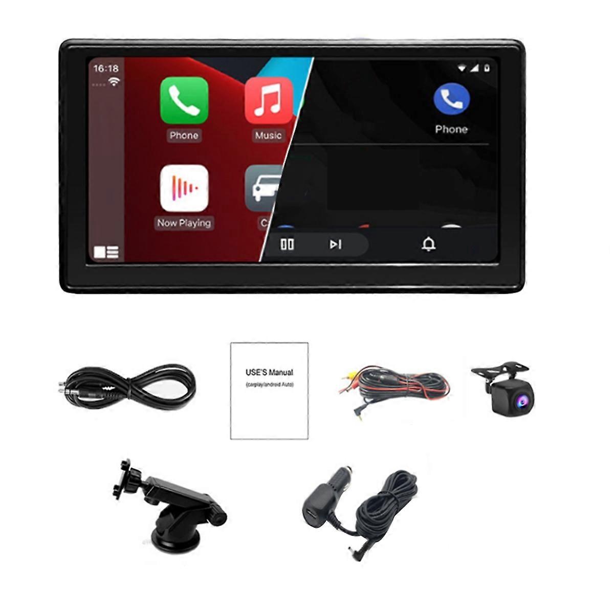 7 Inch Portable Wireless Carplay Android Auto Car Radio MP5 Video Player Vehicle Stereo FM Car Reversing Image