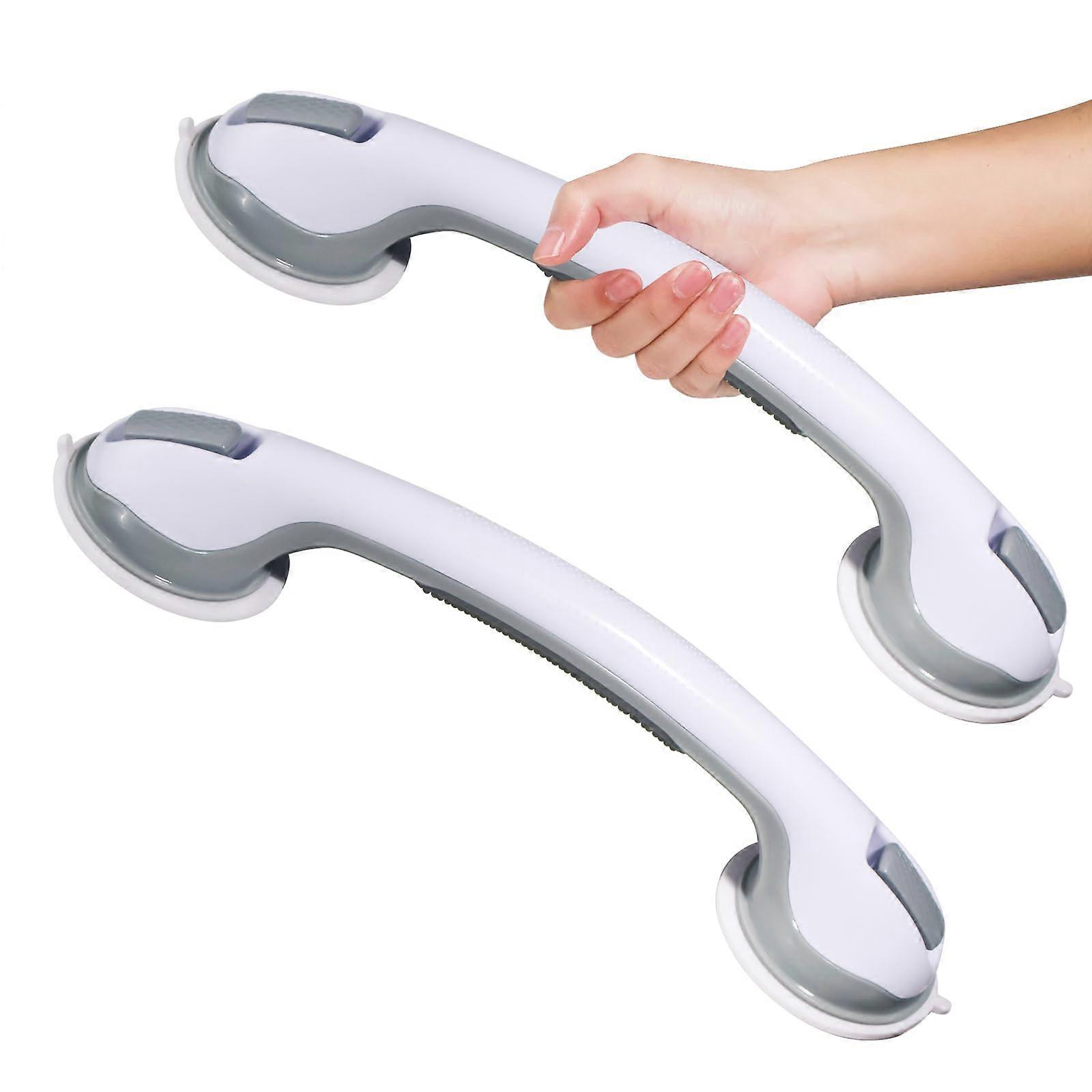 Shower Safety Bars - 16 Inch Adjustable Grab Bars for Bathtubs and Showers, Non-Drill Suction Cup Handles for Seniors