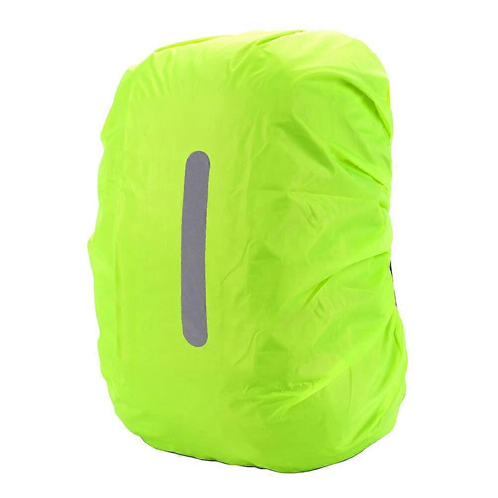 Backpack Rain Cover 2-Pack, Rainproof With Reflective Strip, Adjustable Buckle, Fluorescent Green, L(41L-55L), Camping