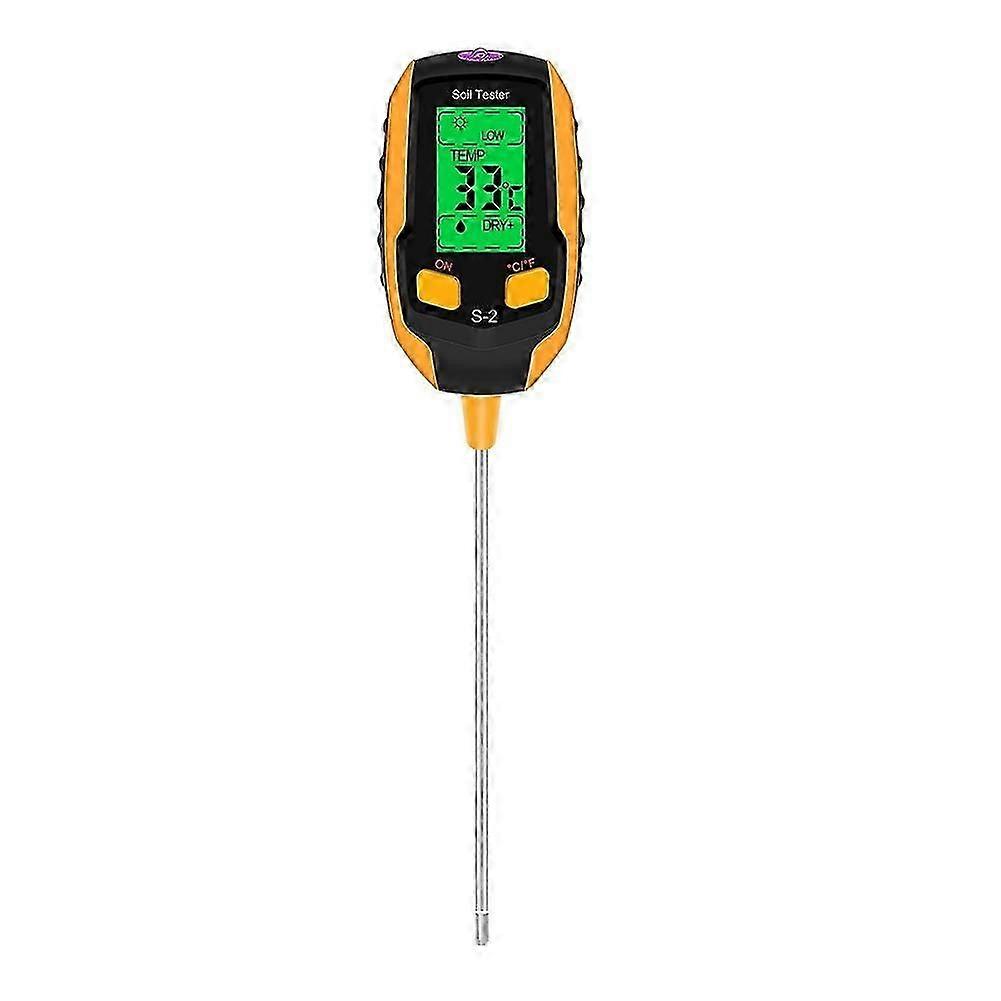 Upgraded Soil Ph Meter, 5-in-1 Soil Tester Moisture, Digital Plant Thermometer Test, Moisture Meter Light And Ph Tester