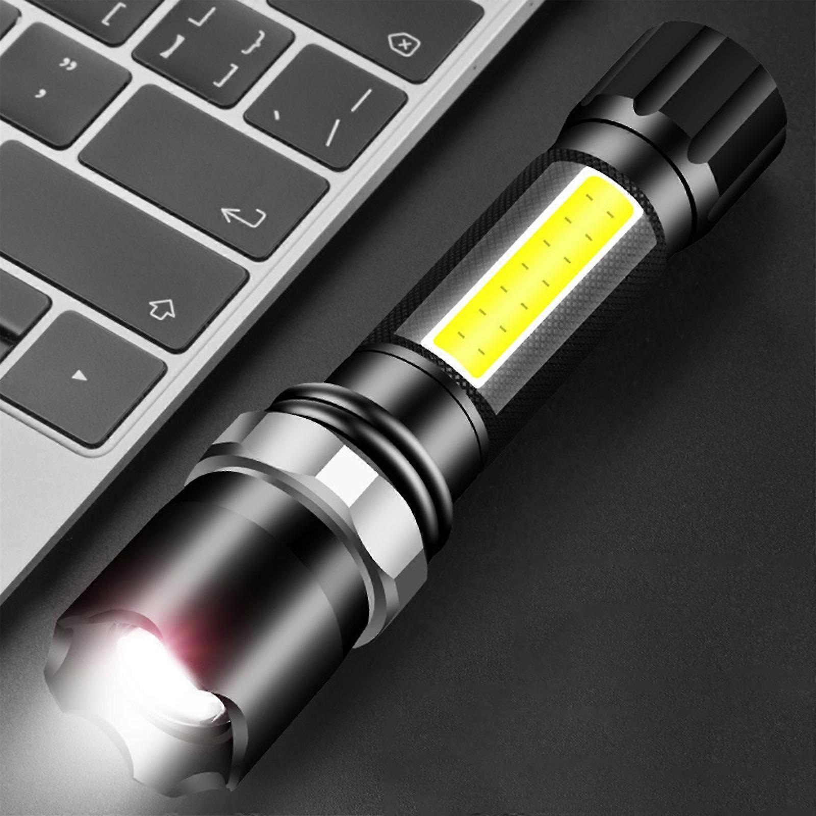 LED Flashlight Lumens Super Bright Flashlight Zoomable Rechargeable Flashlight With Modes Powerful Handheld Flashlight SS