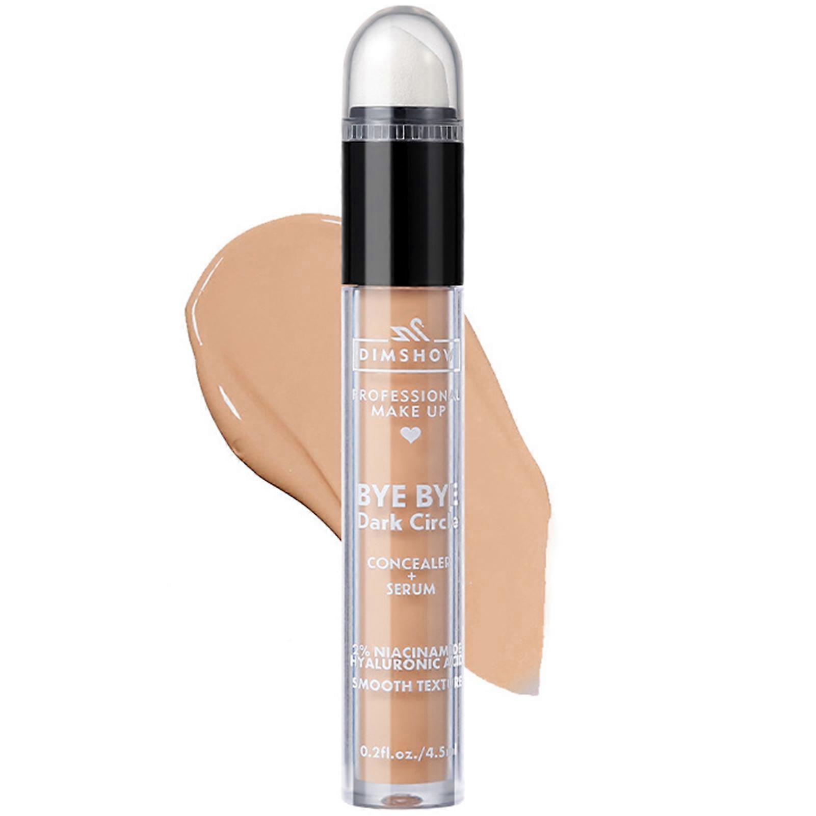 Under Eye Concealer with Sponge Head Full Coverage Crease-Proof for Dark Circles Blemishes Face Makeup Supplies