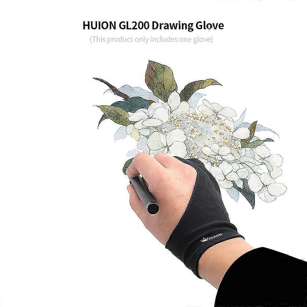 GL200 Two-finger Free Size Drawing Lightweight Sweatproof Artist Glove for Huion Graphics Tablet Graphic Monitor