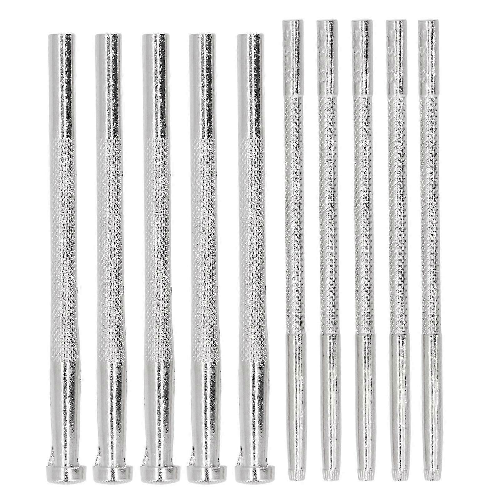 10 قطع أدوات ختم الجلود 5 قطع 8x9.5mm 5 قطع 3.8 ملليمتر سبائك الصلب عدم الانزلاق مقبض الجلود ختم لكمة للجلود الحرف