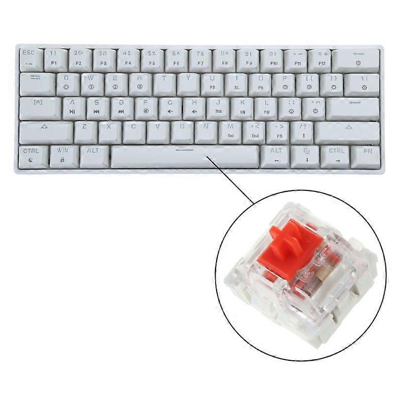 GK61 Keyboard Waterproof Mini Compact 61 RGB Backlit HotSwap with 3Pin 5Pin DIY