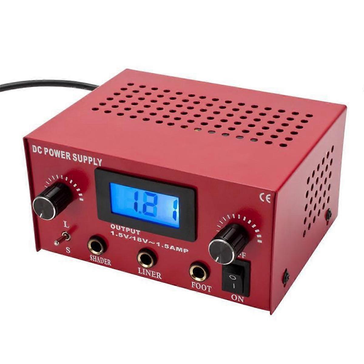 Tattoo Netzteilbox mit LCD-Display (60-250V, US-Stecker)