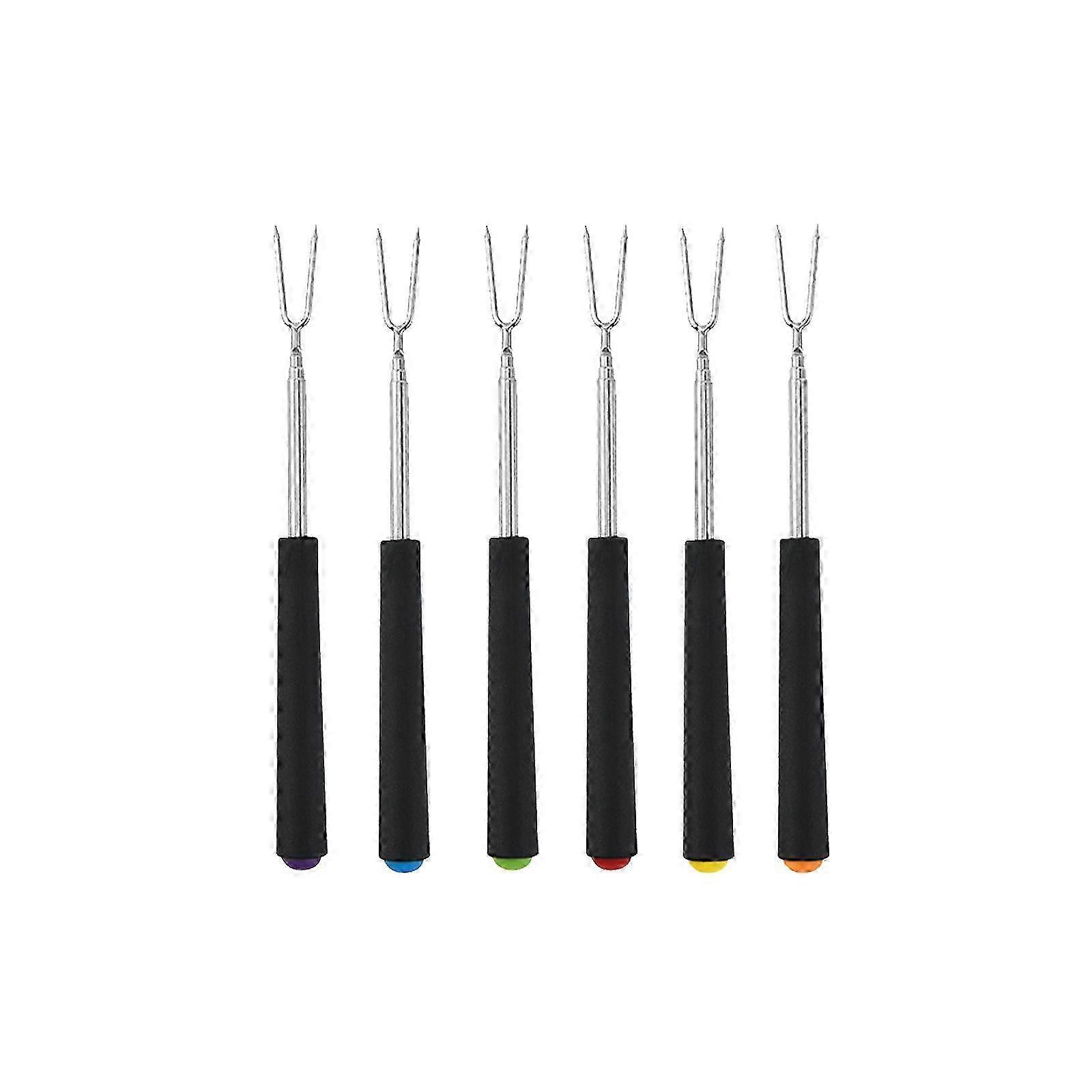 6PCS BBQ Forks for Marshmallows, Sausages, and More