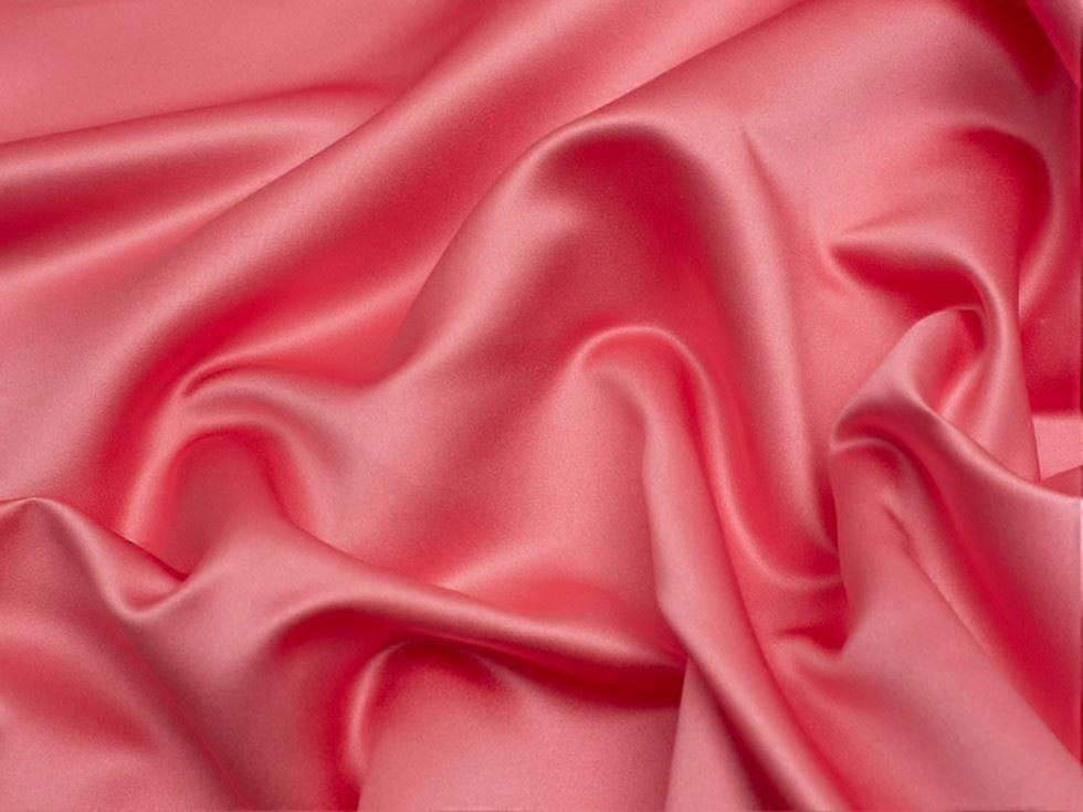 Minerva Classique Duchess Satin Stoff Korall - per meter PO