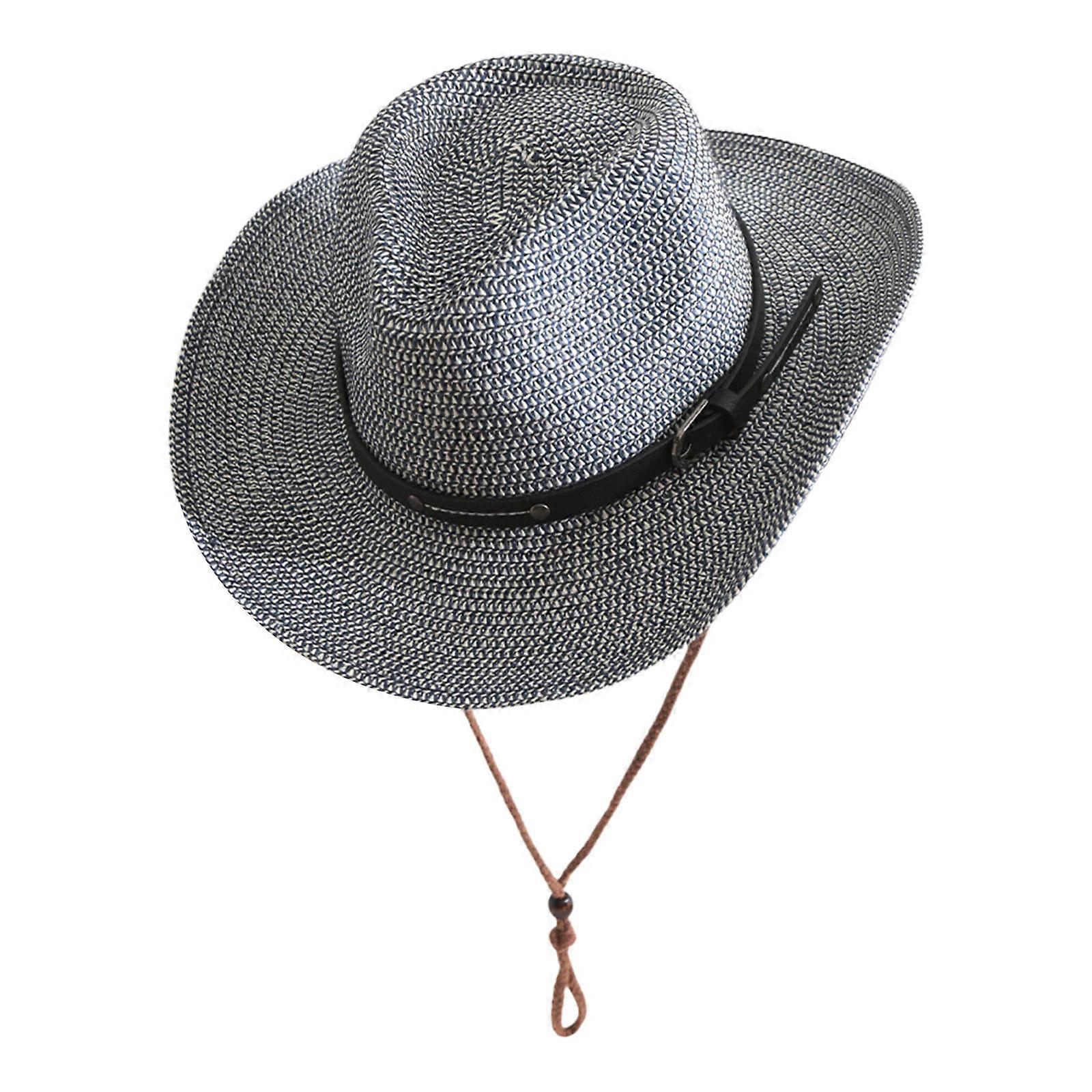 Chapeau de soleil en paille Panama multi-usage avec bords roulés Chapeau respirant pour améliorer le parasol Idéal pour diverses occasions Tenue Tibet