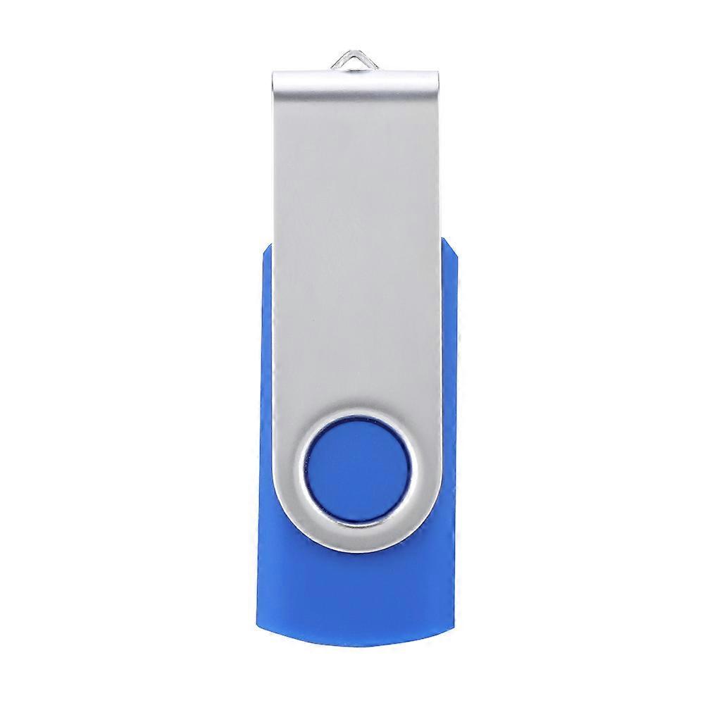 Blue Metal Rotation High Speed Portable USB Flash Drive U Disk Memory Stick (64G)