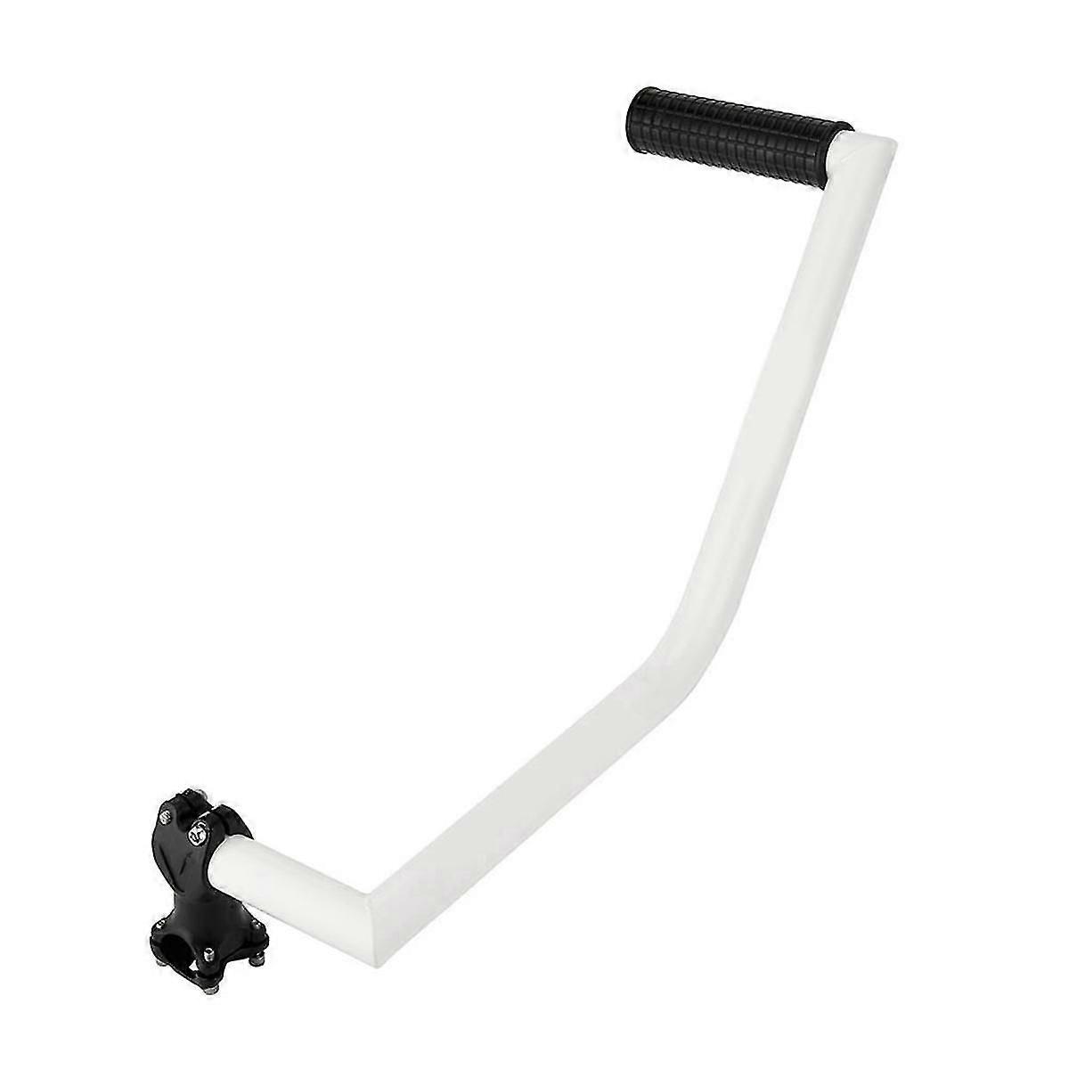 Ergonomic String Trimmer Handle, Metal, White, Relieves Back Strain