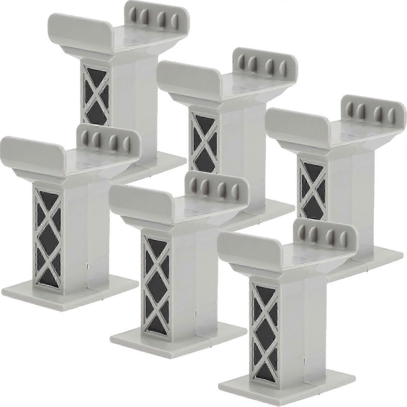 6stk Train Bridge Pier Legetøj Børn Train Bridge Support Risers Train Track Tilbehør
