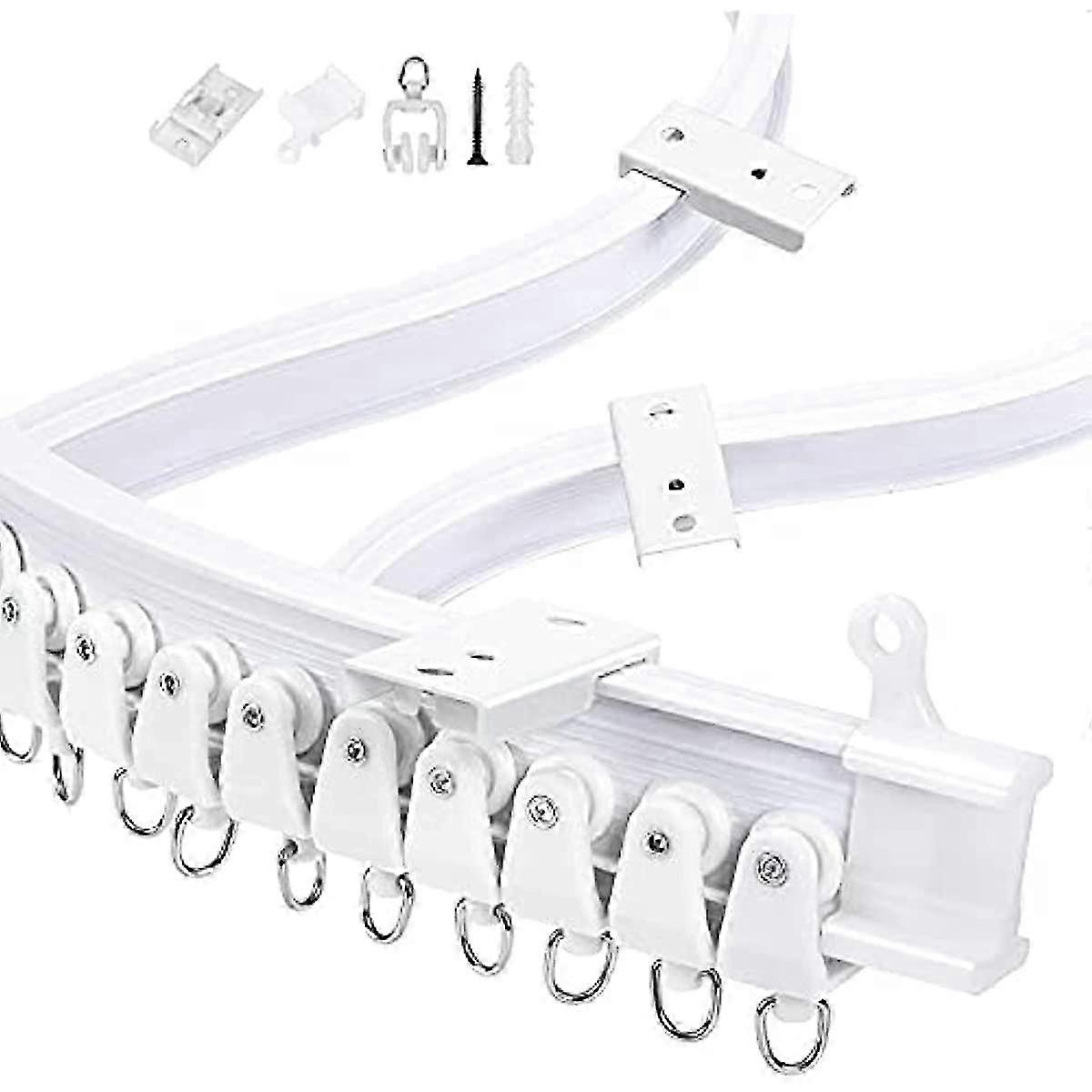 Adjustable Ceiling Track for Room Partitioning Curtain Support RV Use Shower and Hospital Applications