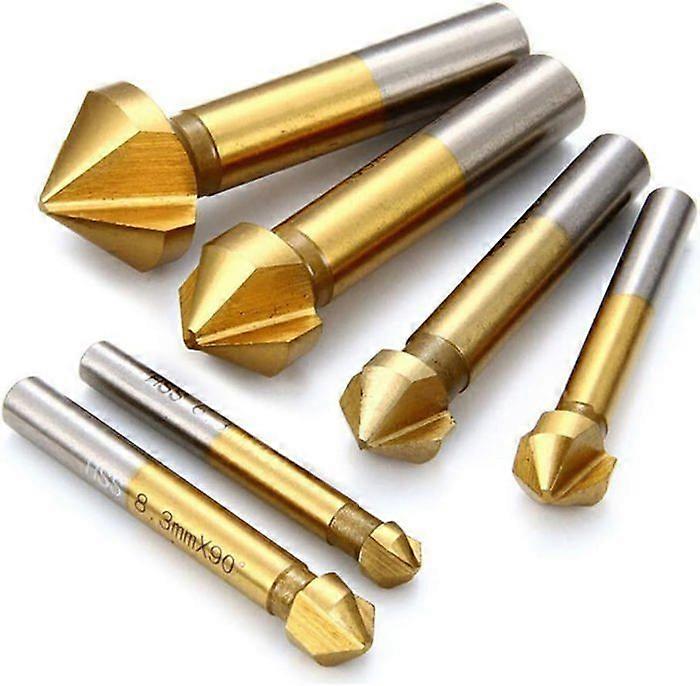 3 Piece Chamfer Bit Set 6 Piece 90 Degree HSS Chamfer Bit Set