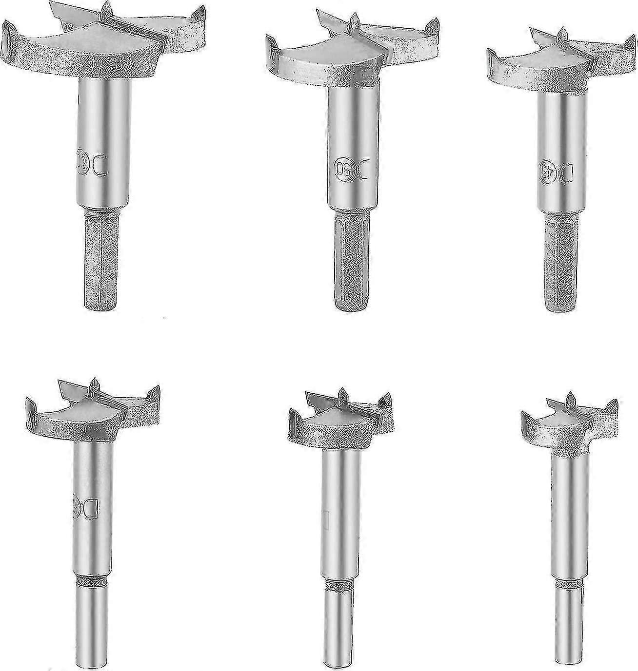 6 قطع الخشب الحفر بتات، كربيد الخشب مطاحن قطر 30/35/40/45/50/60mm