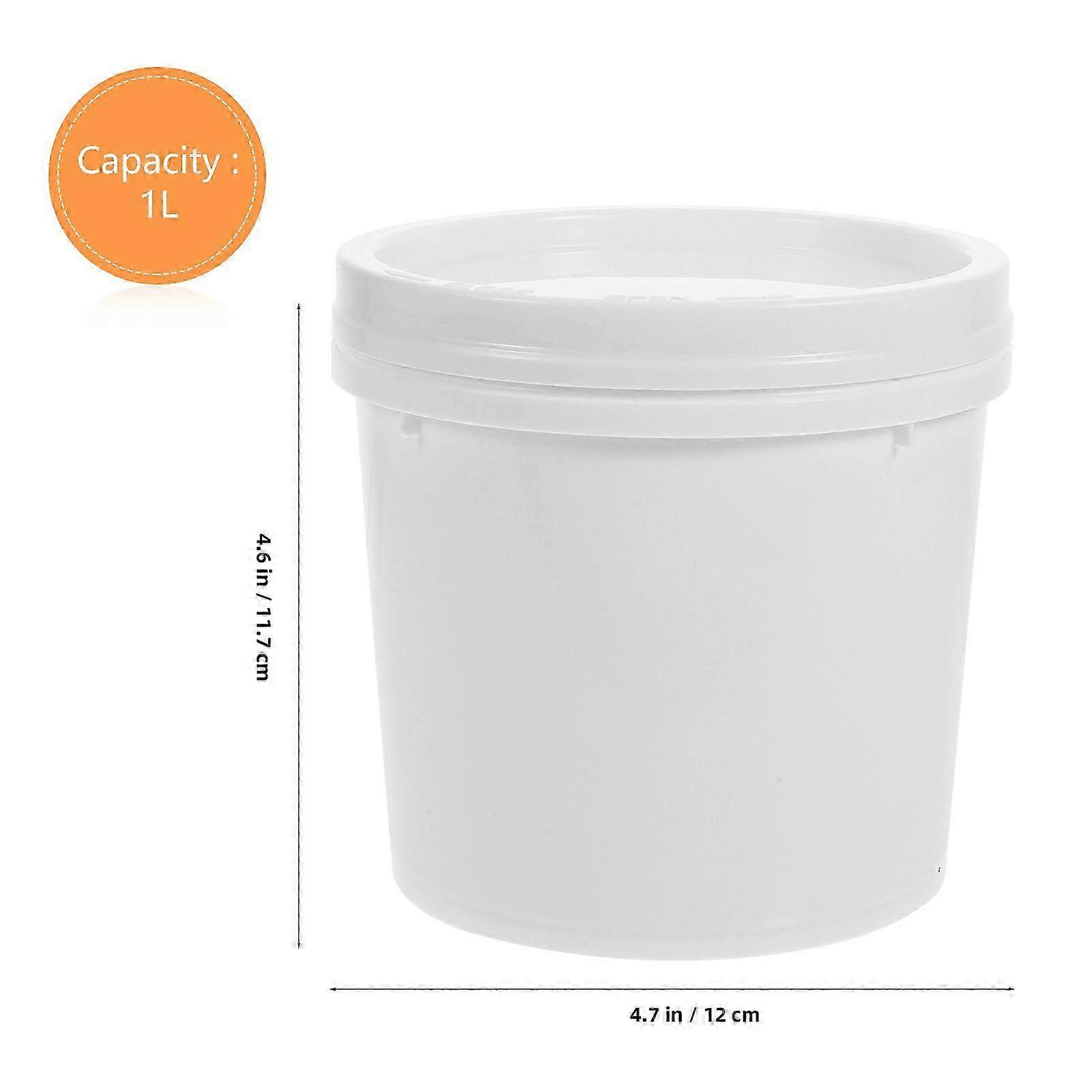 Portable Lids 1-Liter Paint Bucket Set with