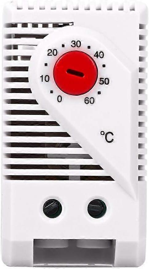 Compact Thermostat 0-60, Adjustable Mechanical Electric Temperature Controller (Red Knob)