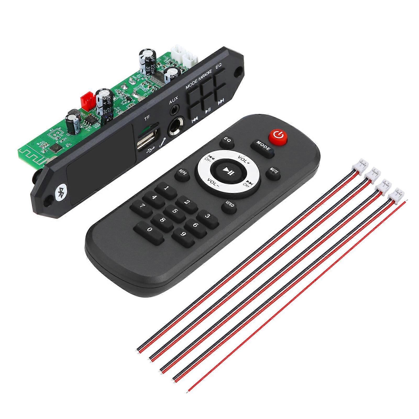 MP3 Decoder Board USB Recording Module Bluetooth-compatible 5.0 MP3 Player 2x40W Amplifier Support USB Input