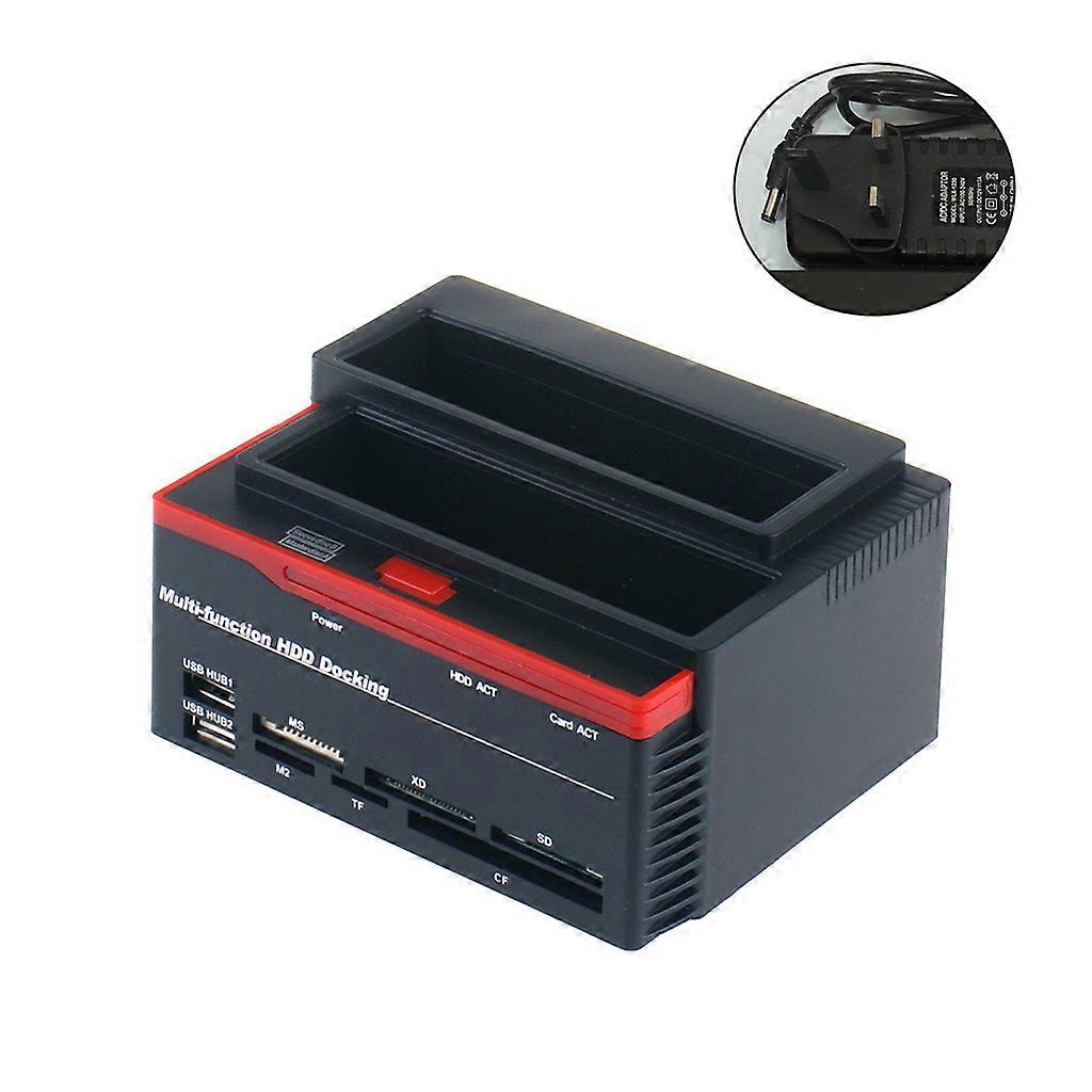 SATA / IDE USB2.0 Hard Disk Enclosure Dual Disk Base 3Gbps Super Fast Duplicator Enclosure Dock Base High Speed