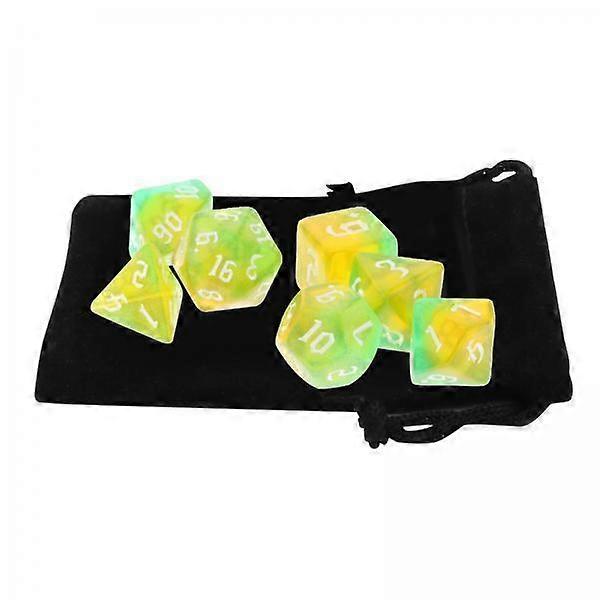 2x Set di 7 dadi poliedrici Set D8 D10 D12 D20 per gioco di ruolo RPG Classroom