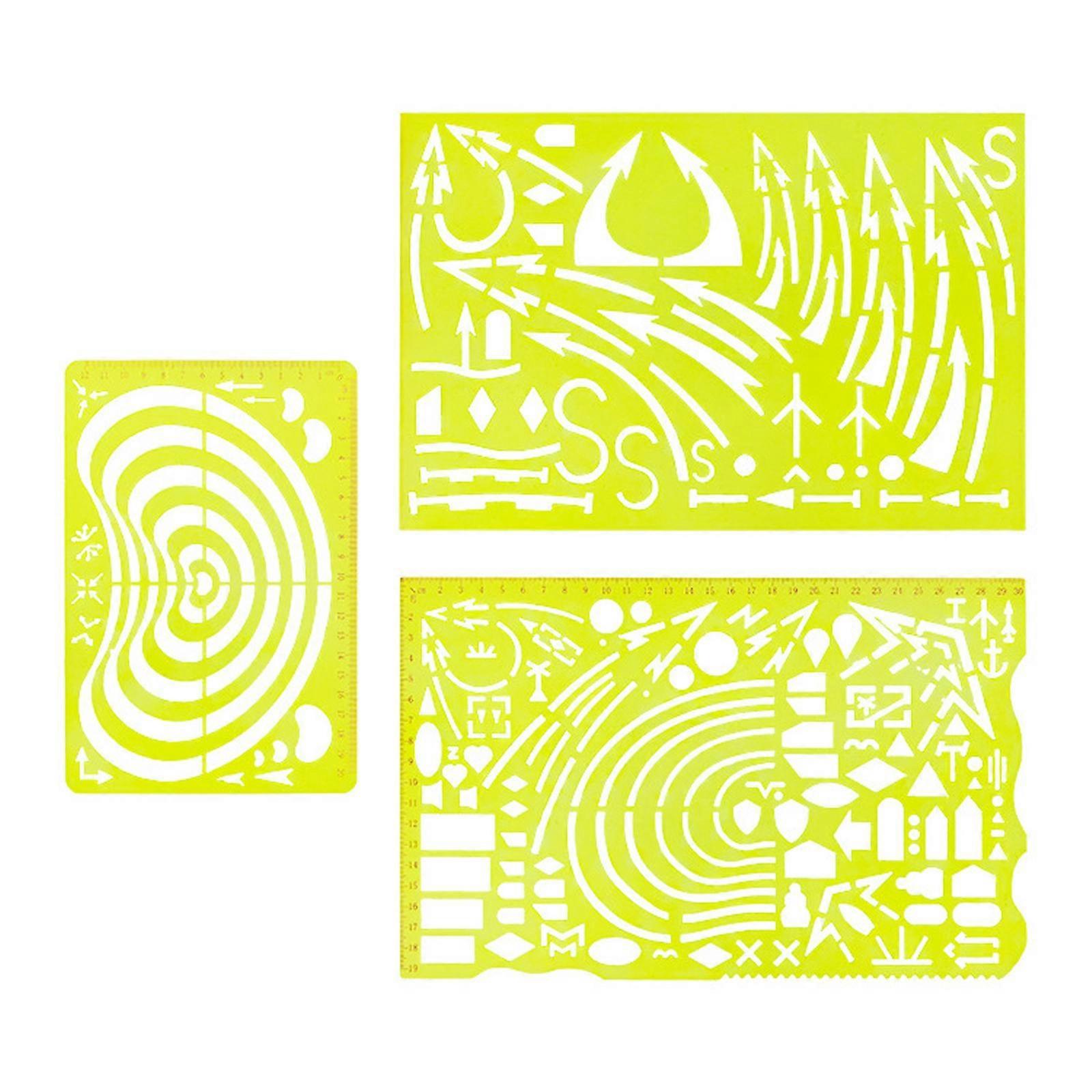 Drawing Template Ruler Durable Multifunction for Office Building Engineering