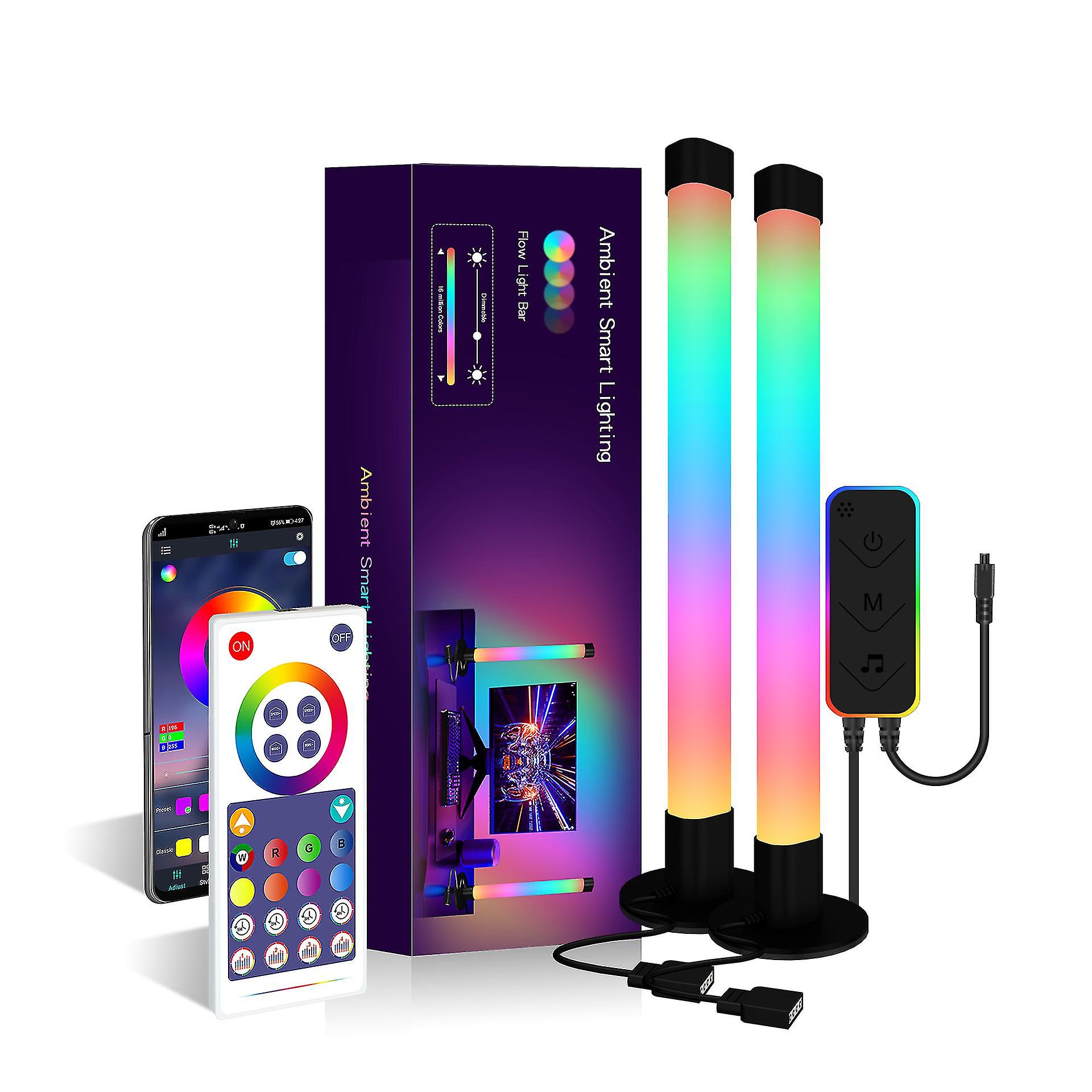 Smart Led Light Bar Rgb Desktop Atmosphere Night Light Music Synchronization App Remote Control For Gaming Computer Tv Bedroom