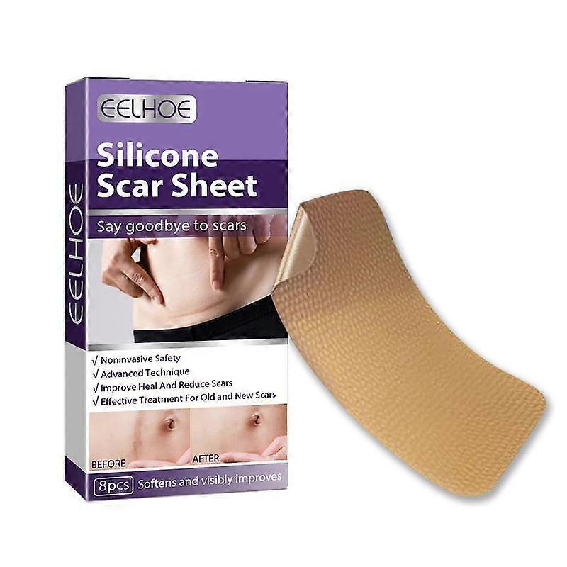 box 8pcs(A)$Scar patch to reduce stretch marks, caesarean section scars, hyperplasia scar repair patch