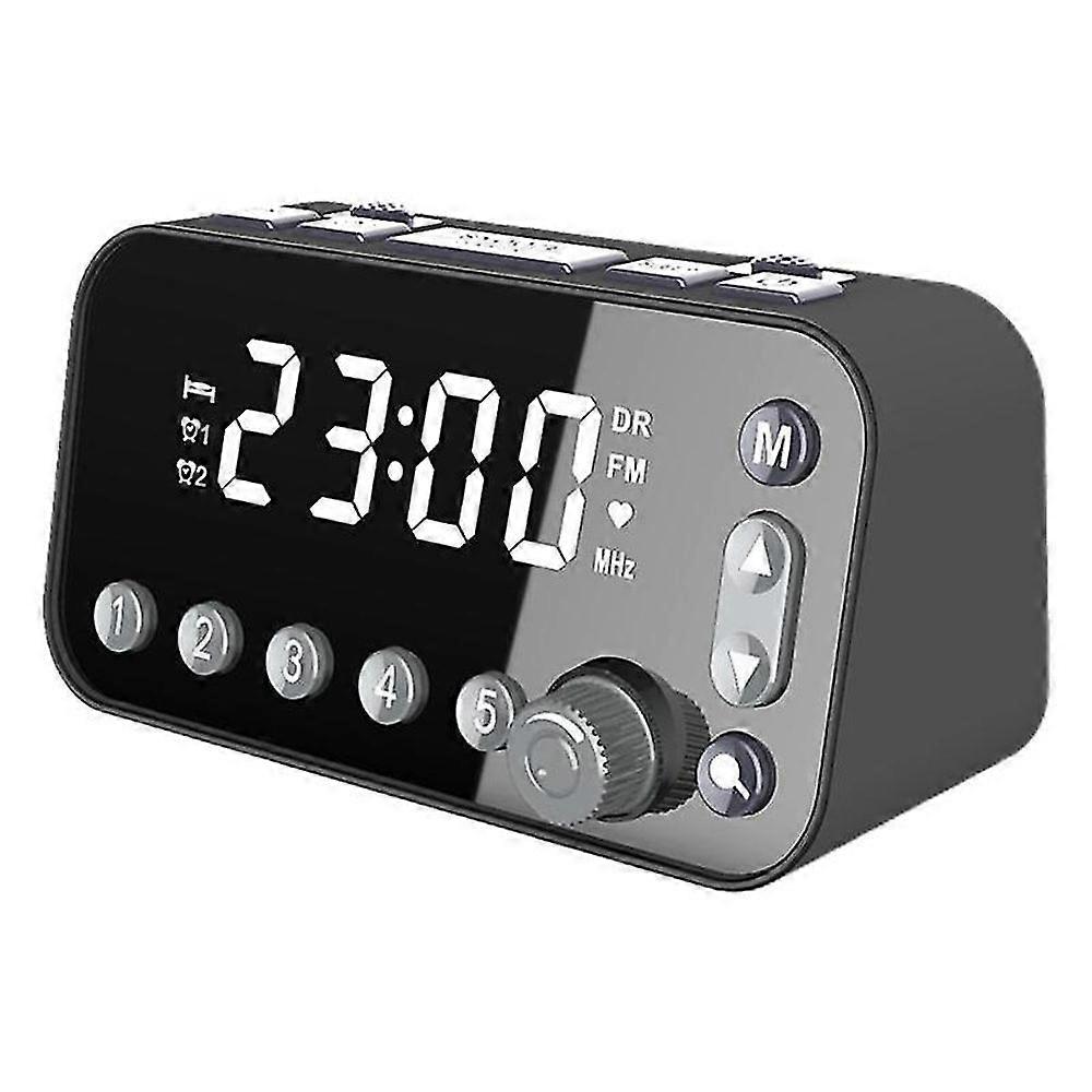 DAB/FM Radio Alarm Clock with Dual Alarms, Large LED Display, 5 Preset Stations | Home Bedside Essential