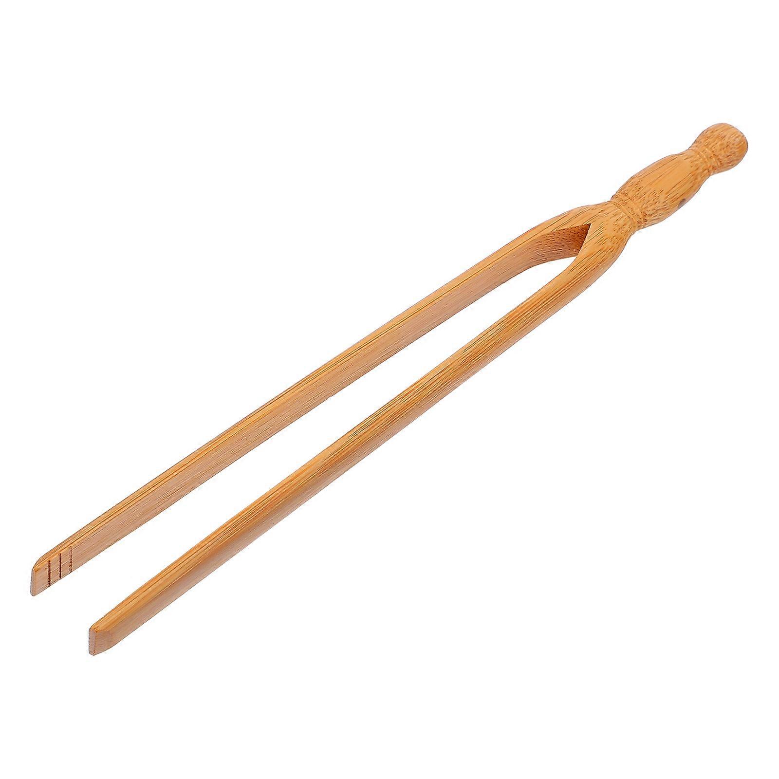 Tea Ceremony Clamp Bamboo Kitchen Tools Non Slip Handle Tea Lovers 20X3X1CM 1Set