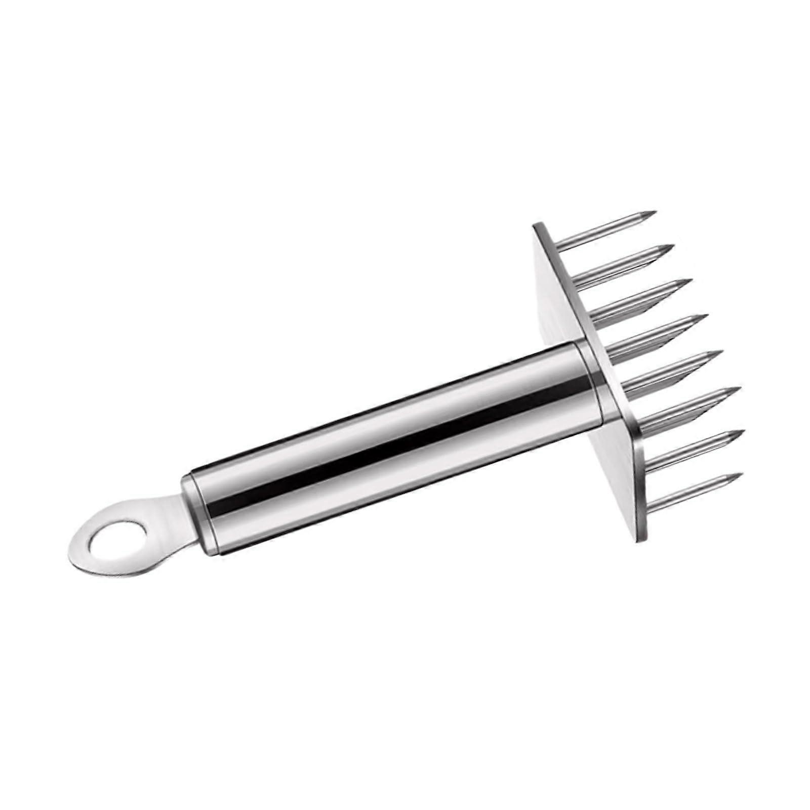 Ergonomic 304 Stainless Steel Meat Tenderizer Needle Skewers for Professional and Home Chefs, Square 28 Pin Design