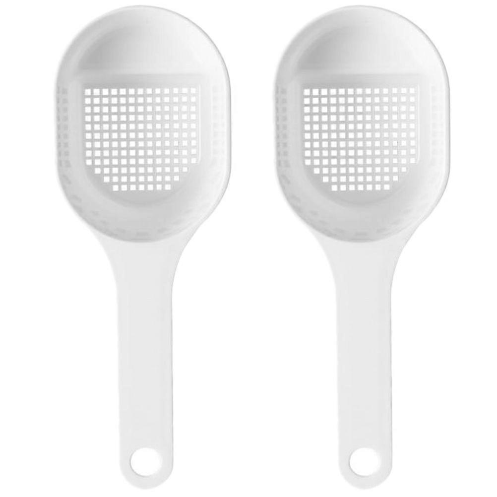 2pcs Multipurpose Sieve Spoons Practical Filter Spoons For Kitchen Design With Fine Mesh For Straining And Draining For Baking And Seasoning