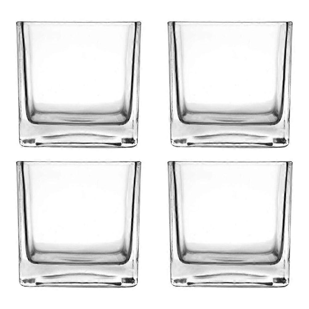 Decor Containers Glass Planter Table Decorations Centrepiece 8x8x8cm 4Set