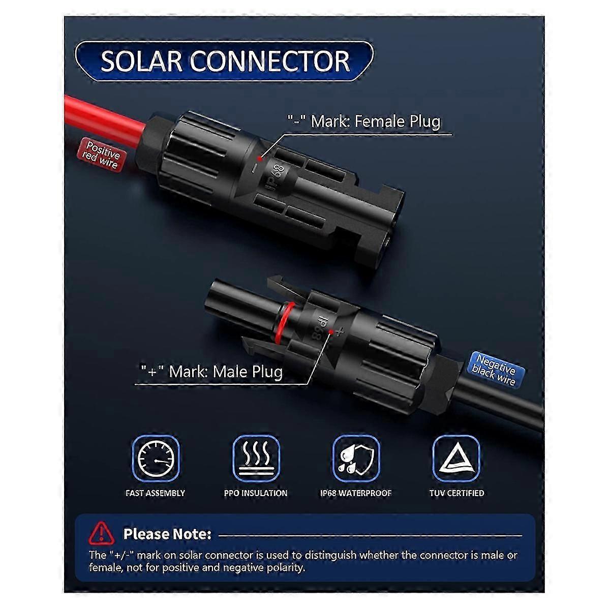 Solpanel Connector Förlängningskabel Splitter för Anderson Connector