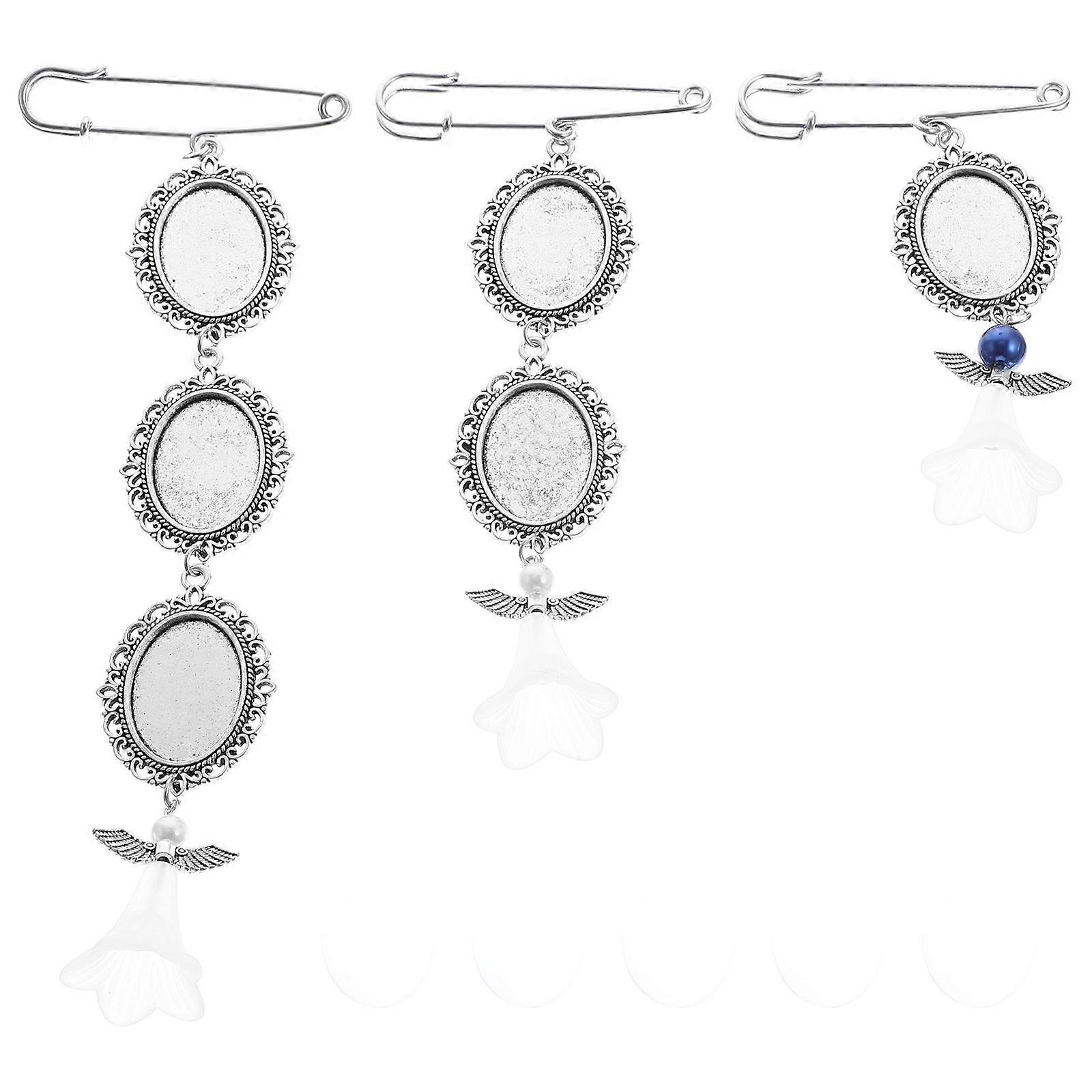 ウェディングブーケ装飾DIYペンダントベースユニークメモリアルブライダルアクセサリーのためのクリップデザイン付き3個フォトフレームチャーム