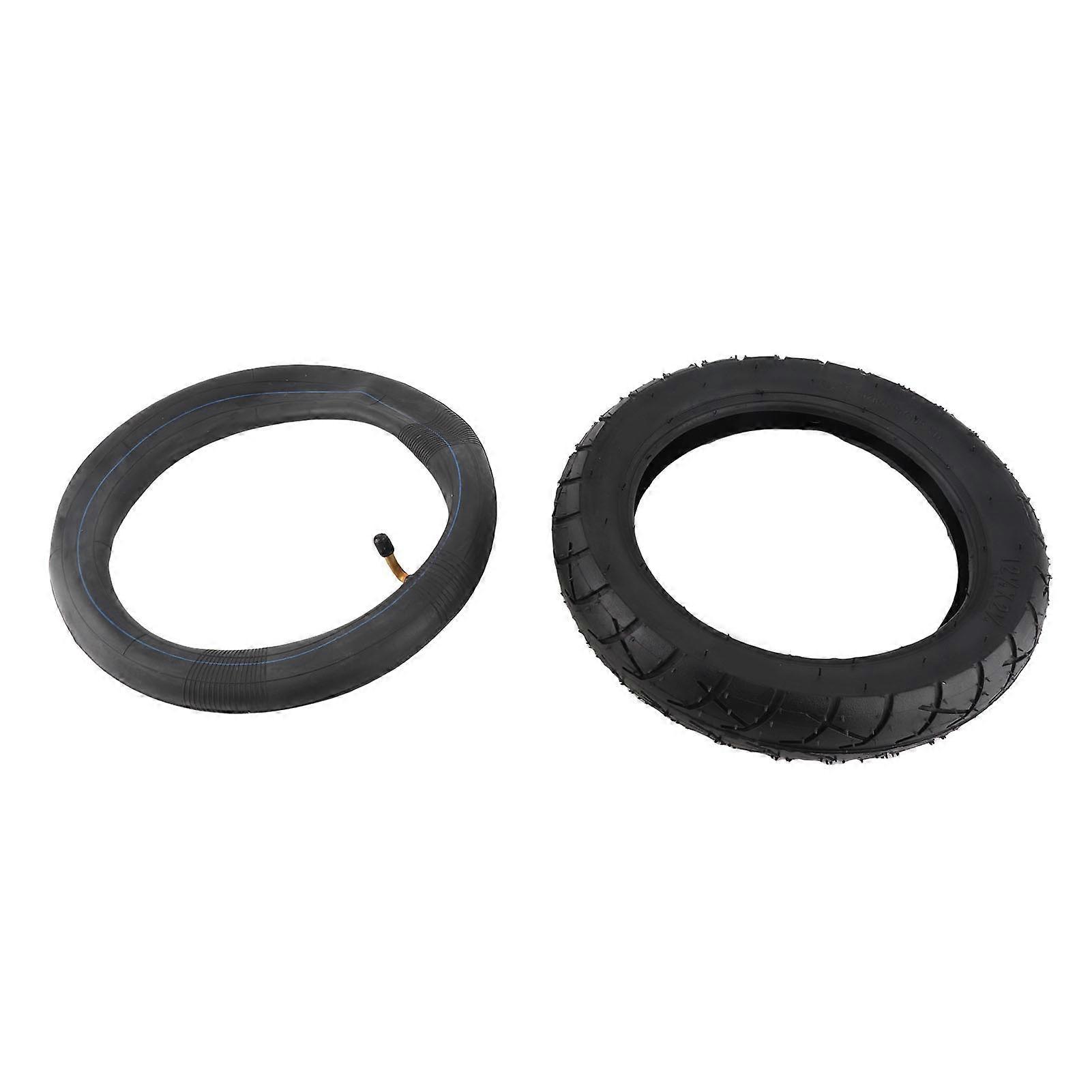 Ensemble pneu et chambre à air 12 1/2 x 2 1/4 avec valve coudée pour vélo électrique