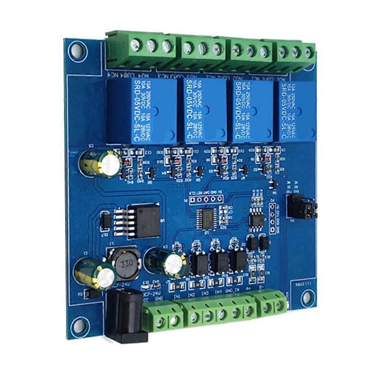 Modbus RTU 4 Way Relay Module 7-24V Relay Module Switch RS485/TTL