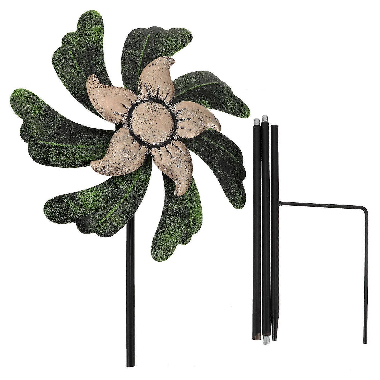 Charming Iron Windmill Decoration for Gardens – Easy Install Ground Insert Wind Spinner for Outdoor Spaces, Parties & Celebrations
