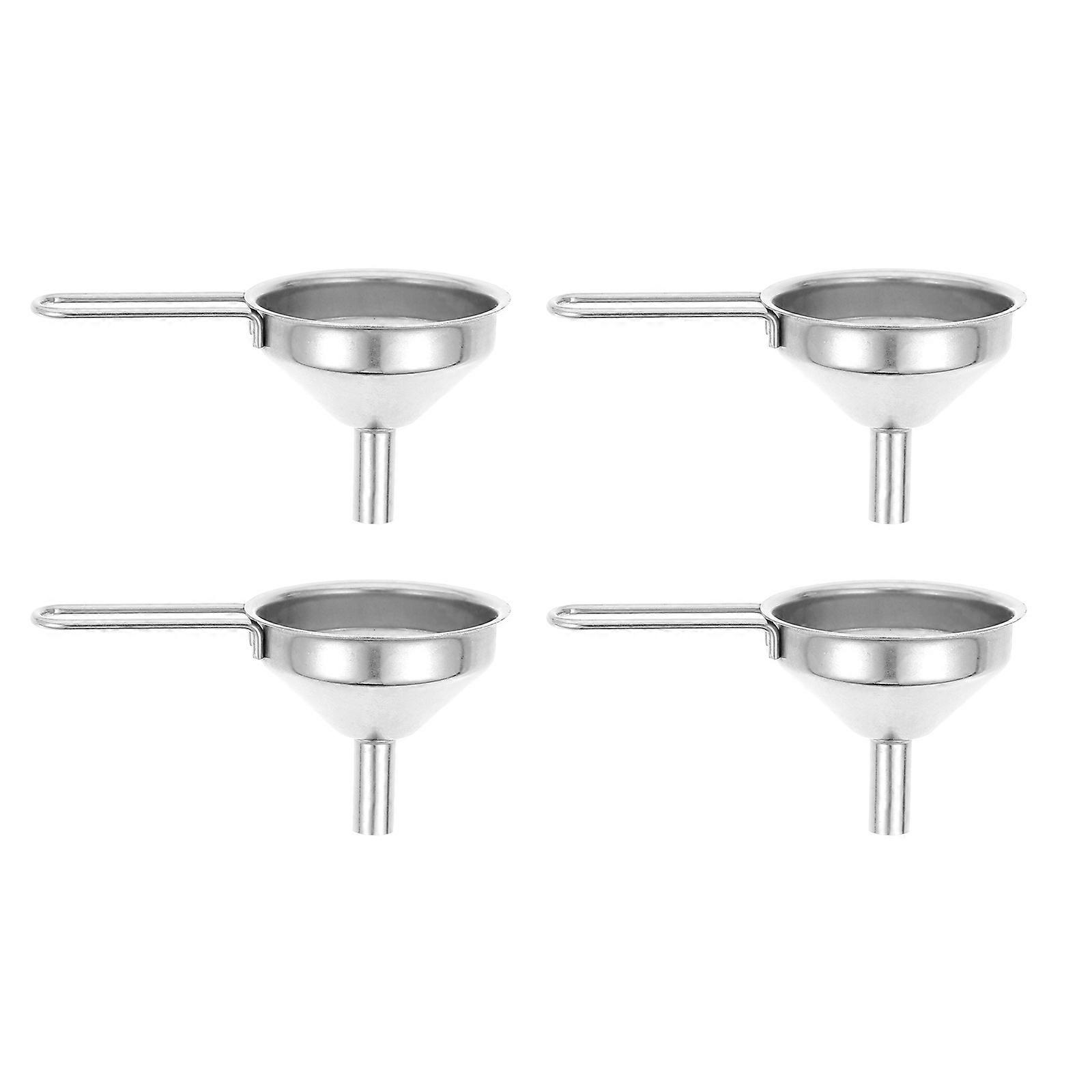 Stainless Steel Mini Funnel Set for Kitchen Use – Lightweight, Portable Liquid Transfer Accessory for Home and Household Applications