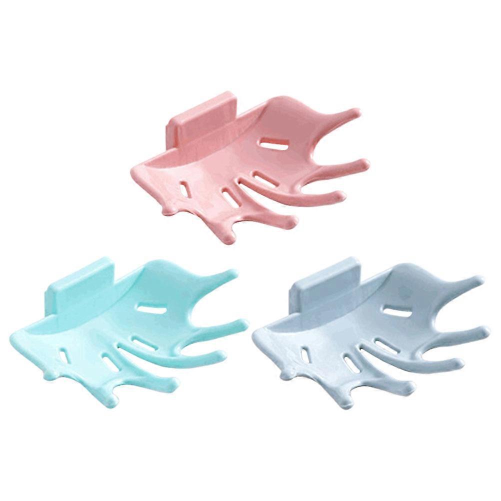 Hanging Soap Holder Bathroom Shower Soap Dish Draining Design Pink 3Pcs